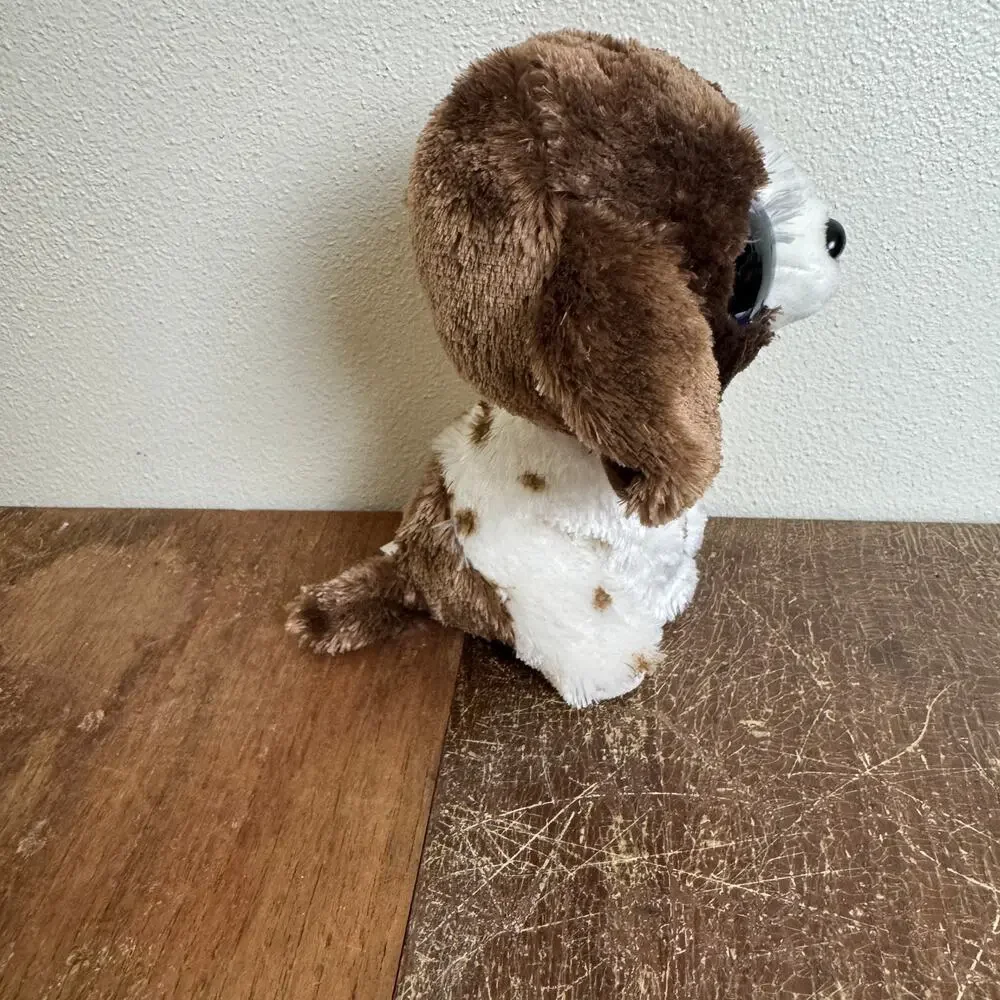 TY‎ Beanie Boos TySilk Muddles 2021 white brown puppy dog beanbag plush